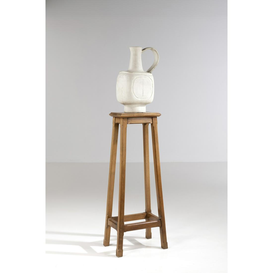 Bruno Gambone (born in 1936) Sculptural vase and tall side table (1 of 1)