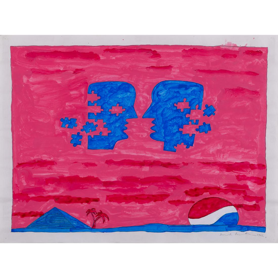 Derek Boshier (born in 1937) Untitled, 1962: Derek Boshier (born in 1937)Untitled, 1962Gouache on paperSigned and dated lower right45 x 60 cmProvenance :- Galerie du Centre, Paris- Acquired from the latter by the current owner- Private collectio