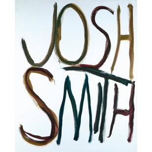 Josh Smith (born in 1976) Untitled (JSP07403), 2007: Josh Smith (born in 1976)Untitled (JSP07403), 2007Oil on canvasSigned, dated, and titled on the reverse152,5 x 123 cmProvenance :- Luhring Augustine Gallery, New York- David Zwirner Gallery, Paris- Pr