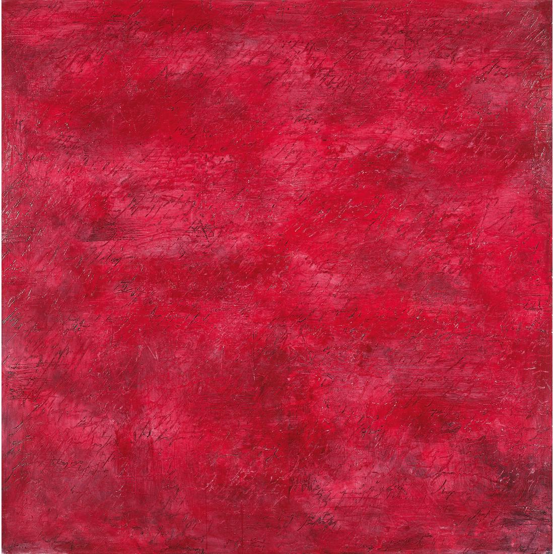 Alfredo Rapetti Mogol (born in 1961) Red, 2016: Alfredo Rapetti Mogol (born in 1961)Red, 2016Acrylic on canvasSigned, dated, and titled on the reverse120 x 120 cmProvenance : Private Collection, ItalyA certificate from Allegrini Arte Gallery will b