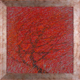 Ablade Glover (b. 1934, Ghana) Untitled, 1999: Ablade Glover (b. 1934, Ghana)Untitled, 1999Oil on canvasSigned and dated "glo 99" lower right101 x 101 cmProvenancePrivate collection, Italy