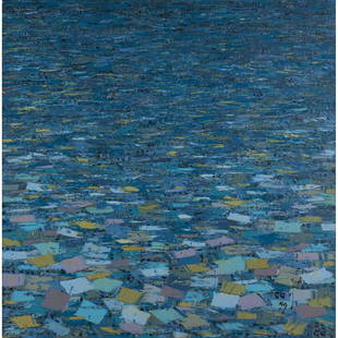 Ablade Glover (b. 1934, Ghana) Untitled, 1999: Ablade Glover (b. 1934, Ghana)Untitled, 1999Oil on canvasSigned and dated "glo 99" lower right102 x 102 cmProvenancePrivate collection, Italy