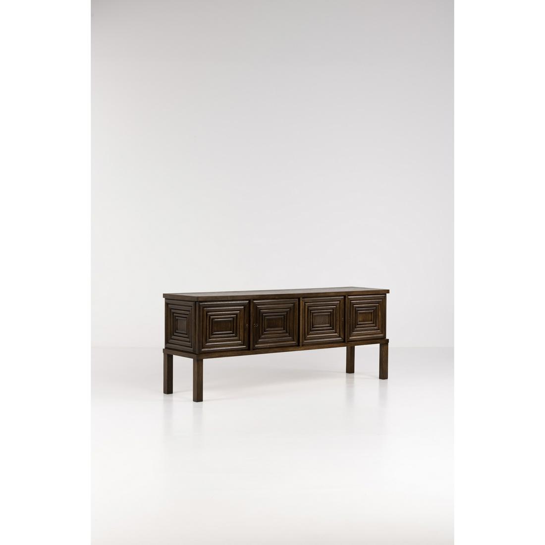 Oscar Nilsson (1895-1975) Sideboard: Oscar Nilsson (1895-1975)SideboardOak woodModel created circa 1930H 80 × L 203 × P 50 cmBibliography: 'Det moderna hemmet. Inredningskonst i Sverige och andra länder', (The Modern house