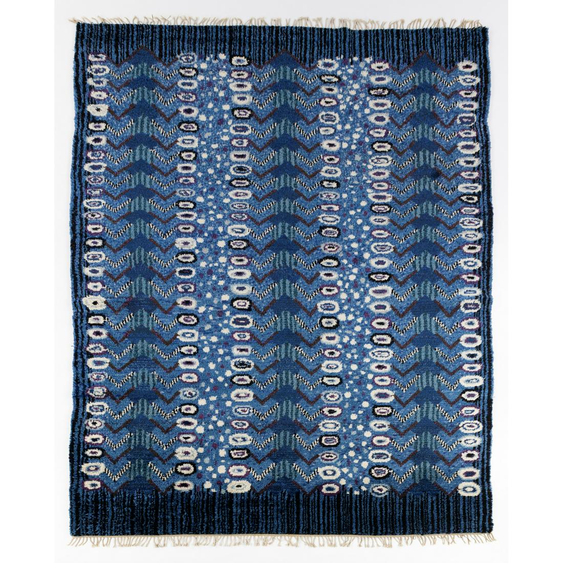 Berit Koenig (1926-2001) Påfågelsmattan: Berit Koenig (1926-2001)PåfågelsmattanCarpetWoven woolEdited by Svenskt HemslöjdModel created circa 1950H 380 × L 248 cm