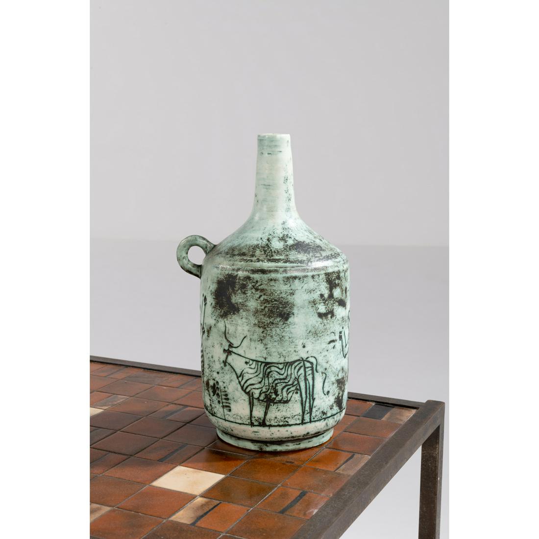 Jacques Blin (1920-1995) Lamp stand: Jacques Blin (1920-1995)Lamp standGlazed ceramicModel created around 1960Signed 'J Blin' under the baseH 29 x D 14 cm