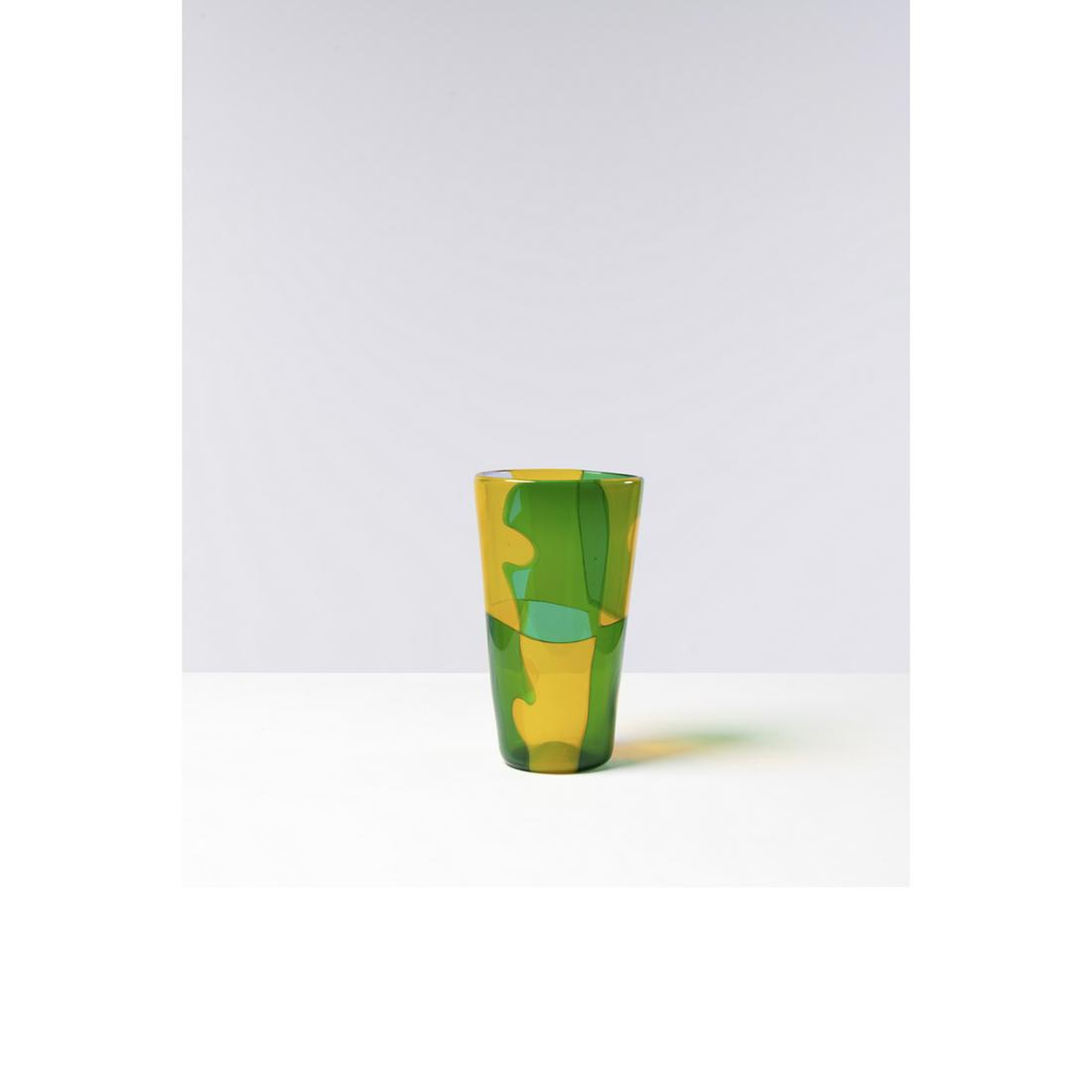 Pollio Perelda (1915-1984) Puzzle: Pollio Perelda (1915-1984)PuzzleVaseBlown glassEdited by Fratelli TosoManufacturer’s labelModel created in 1960H 28 × Ø 16 cm