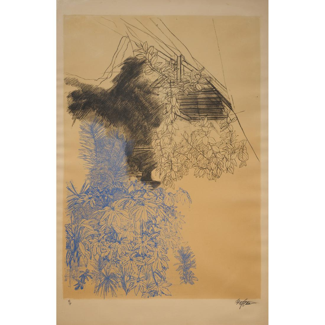 Sam Szafran (1934-2019) Végétation à la Besnardière (1968-1969) - 1976: Sam Szafran (1934-2019)Végétation à la Besnardière (1968-1969) - 1976Lithograph on wove paperSigned and numbered "76/80" in pencil120×79cm (sight) - framedBibliography: J. Dro