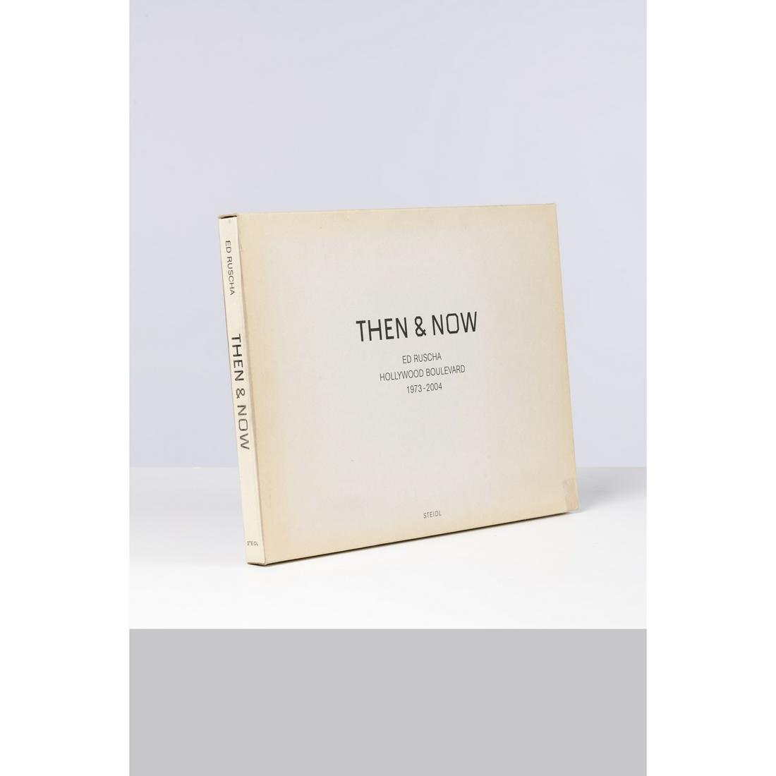 Ed Ruscha (b. 1937) Then & Now (1973-2004), 2005: Ed Ruscha (b. 1937)Then & Now (1973-2004), 2005Göttingen, Steidl PublisherIn folio, Oblong paperback, (32,5 x 43 cm),152 pp, unpaginatedPublisher's cream cloth cover, stamped with title and gray