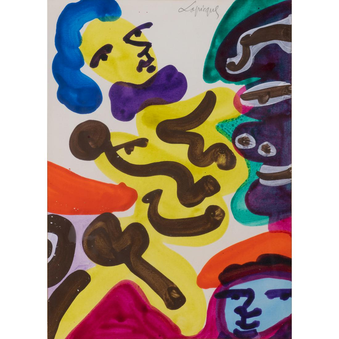 Charles Lapicque (1889-1988) Visage de femme: Charles Lapicque (1889-1988) Visage de femme Gouache on paper Signed top right 31 x 22,5 cm Provenance : Private collection, Paris Our thanks to Mr Marc Métayer for confirming the authenticity of