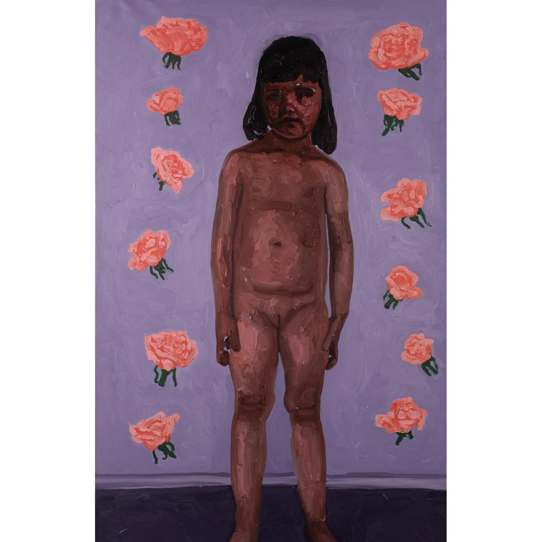 Ryan Mendoza (b. 1971) Don't look at me, 2007: Ryan Mendoza (b. 1971) Don't look at me, 2007 Oil on canvas Signed, dated and titled on the reverse 192 x 123 cm Provenance : - Galerie Lelong, Paris - Private collection, Paris Exhibition : Paris, Ga