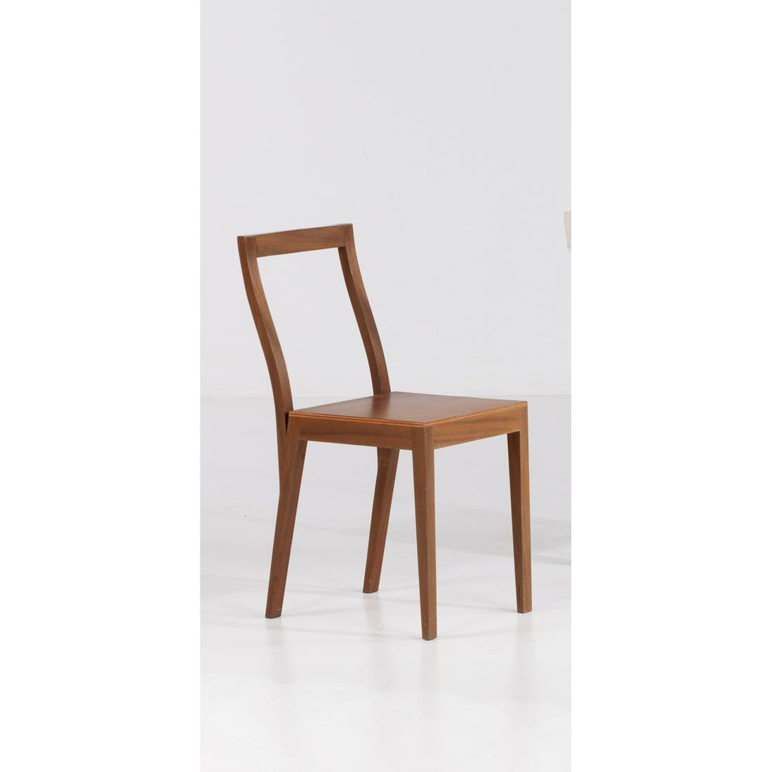 Eric Jourdan (born in 1961) Lisa - Prototype: Eric Jourdan (born in 1961)Lisa - PrototypeChairSapelli veneerCat-Berro editionModel created in 1993H 81 × L 35 × W 45 cm