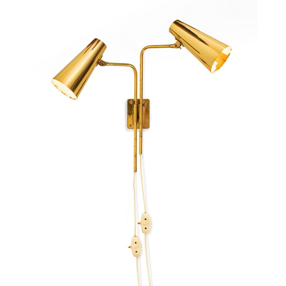 Paavo Tynell (1890-1973) Sconce with two arms (1 of 3)