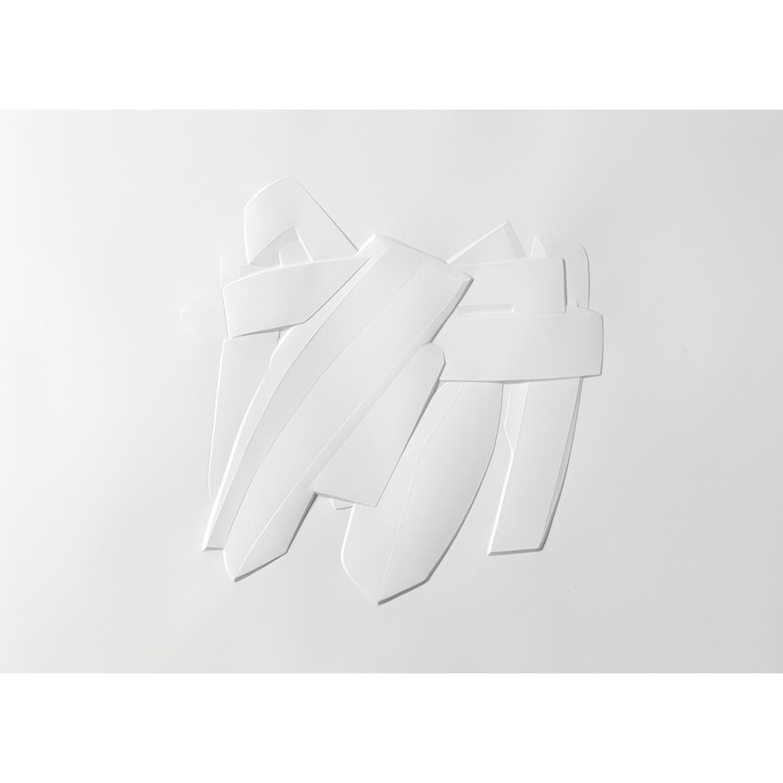 Parvine Curie (born in 1936) Grand Labyrinthe blanc, 2016: Parvine Curie (born in 1936)Grand Labyrinthe blanc, 2016Paper embossingSigned 'Parvine Curie' on the bottom61,5×81,5 cm (with frame)50 ×70 cm (without frame)