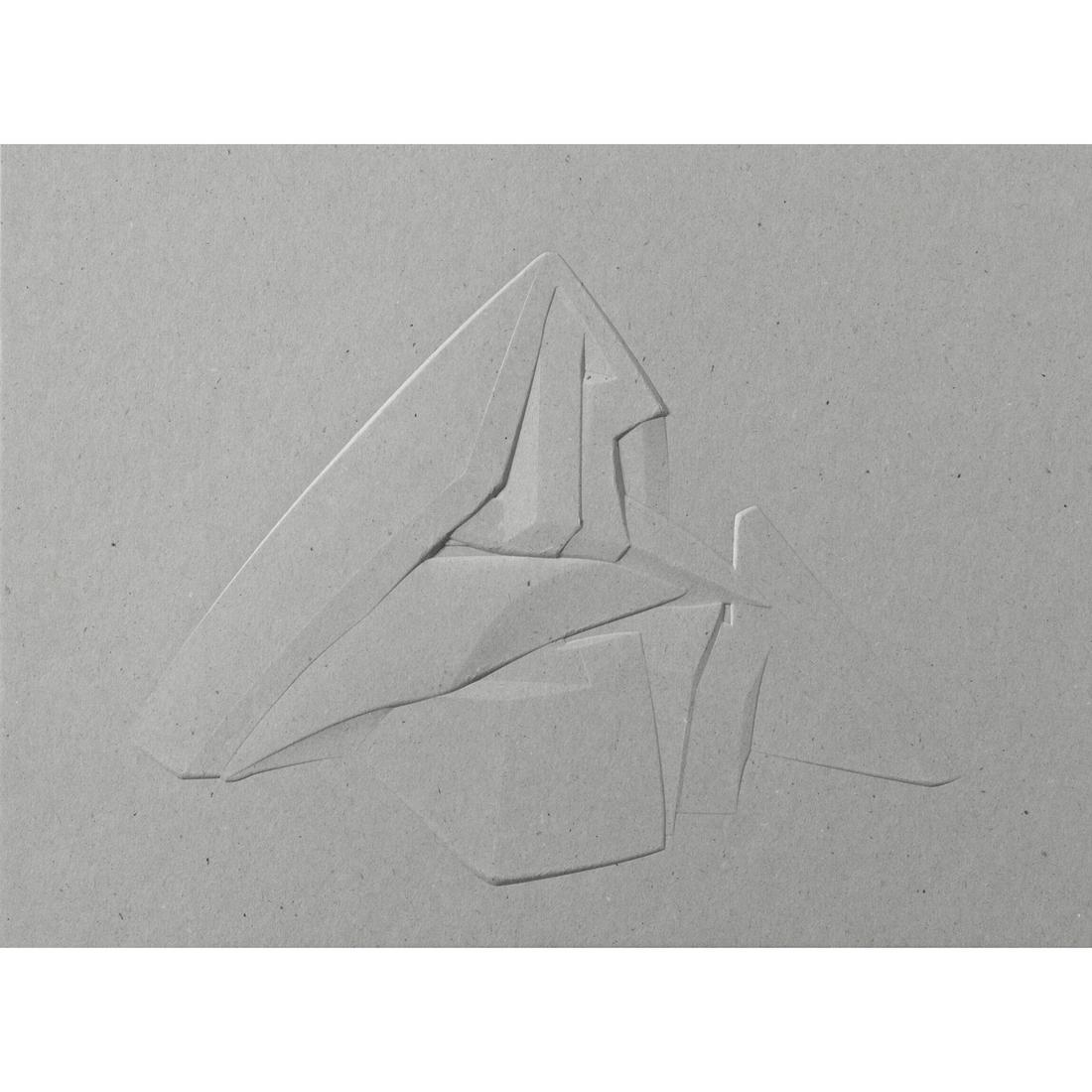 Parvine Curie (born in 1936) Pyramide, 2016: Parvine Curie (born in 1936)Pyramide, 2016Paper embossing countershapeSigned 'Parvine Curie' on the bottom35,5 × 43,5 cm (with frame)24 × 30 cm (without frame)