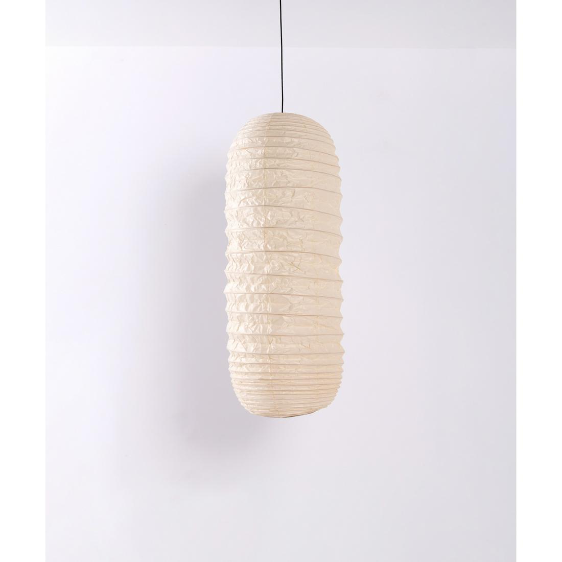 Isamu Noguchi (1904-1988) Akari series - Model 32N: Isamu Noguchi (1904-1988) Akari series - Model 32N Suspension Washi paper, bamboo and lacquered metal Ozeki & Co edition ‘Sun and moon’ ideogram Model created in 1969 H 140 ×Ø 59