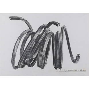 Bernar Venet (born in 1941) Trois lignes indéterminées, 2004: Bernar Venet (born in 1941)Trois lignes indéterminées, 2004Graphite on paperSigned, dated and titled on the bottom right75 x 105,5 cmProvenance:- Galerie Jérôme de Noirmont, Paris-