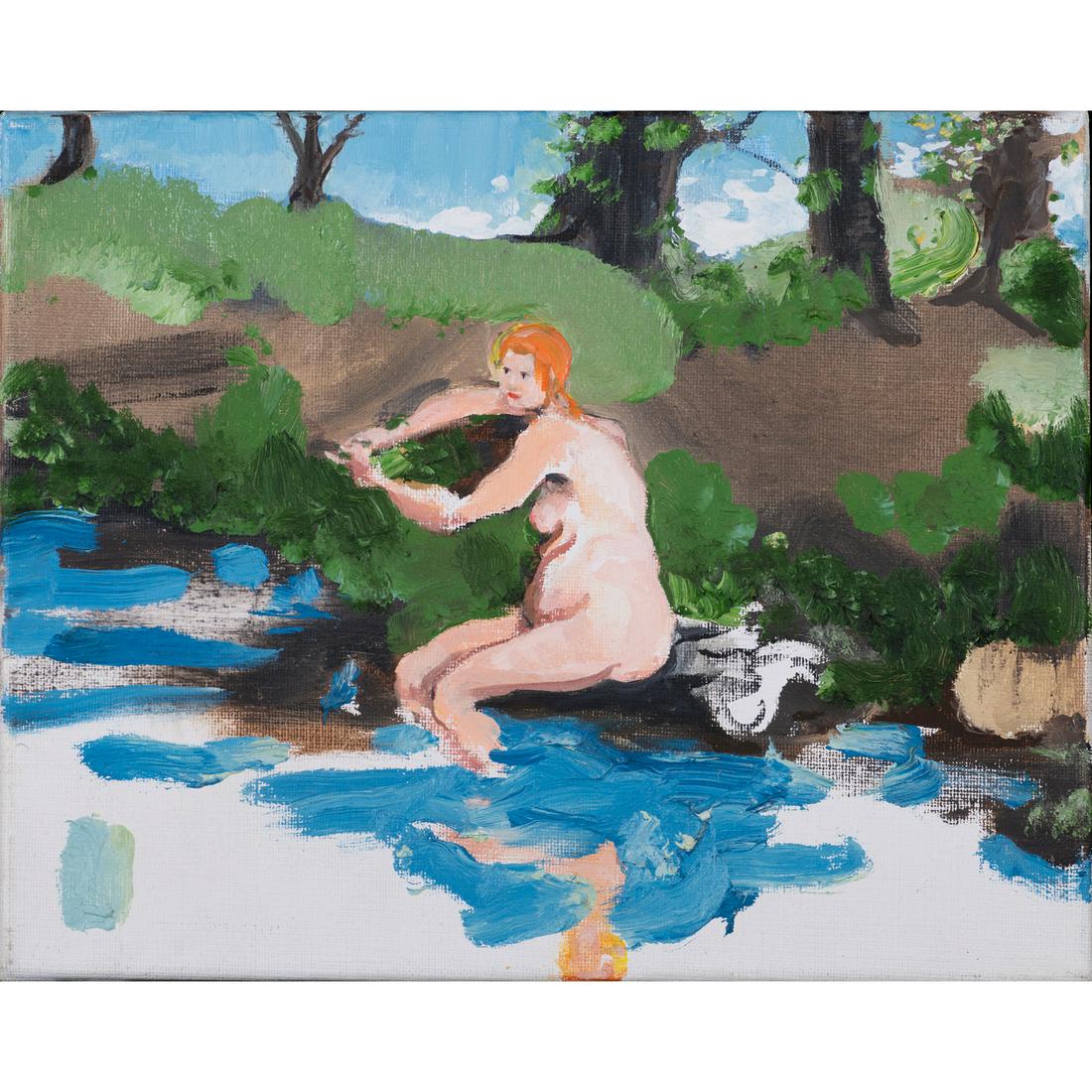 Verne Dawson (born in 1961) Untitled, 2002: Verne Dawson (born in 1961)Untitled, 2002Oil on canvasSigned and dated on the back22 x 27 cmProvenance : Private collection, Paris