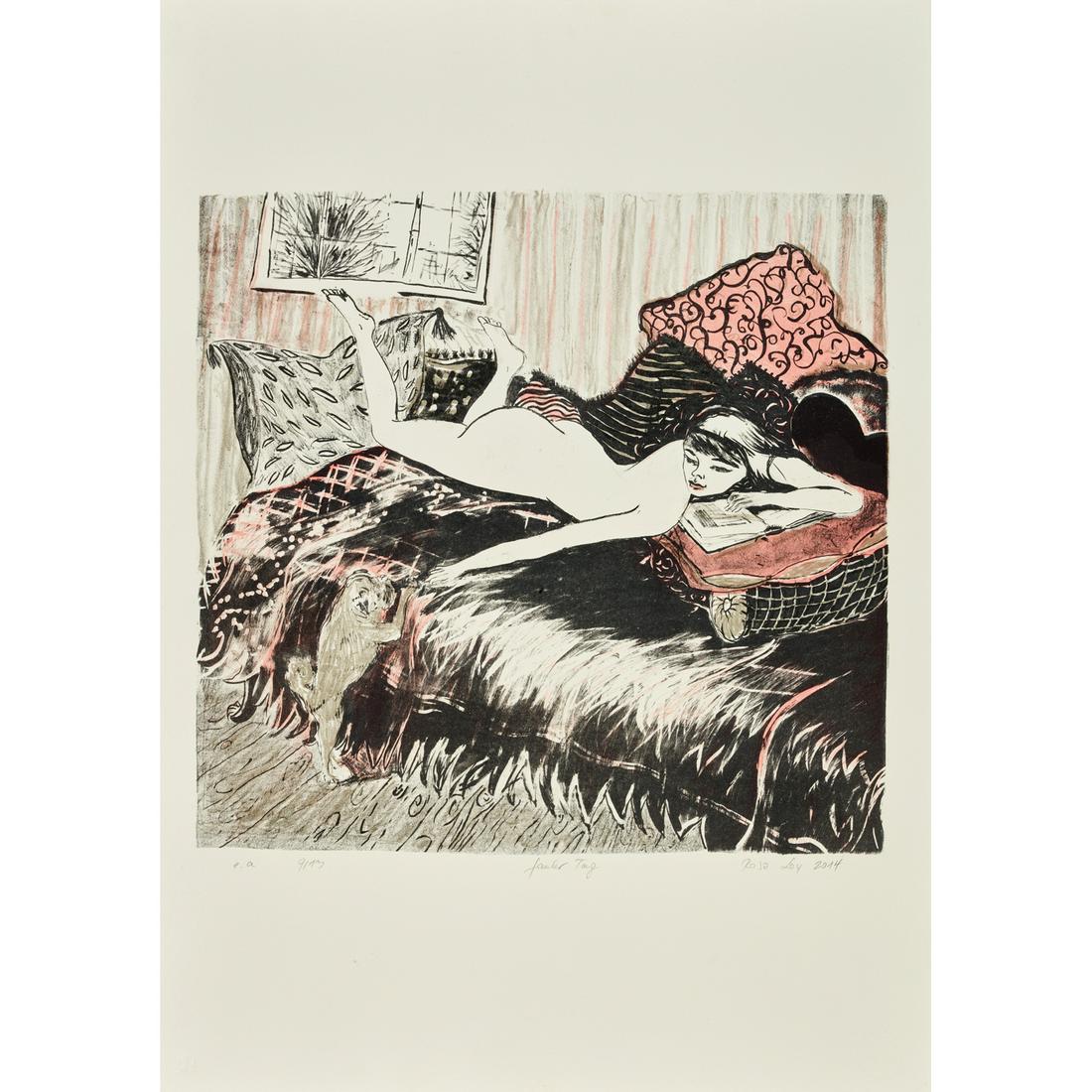 Rosa Loy (b. 1958) Fauler Tag - 2014: Rosa Loy (b. 1958) Fauler Tag - 2014 Lithograph on wove paper Signed, titled, dated "2014" and inscribed "e a 9/13" in pencil 70 × 50.2 cm (S)