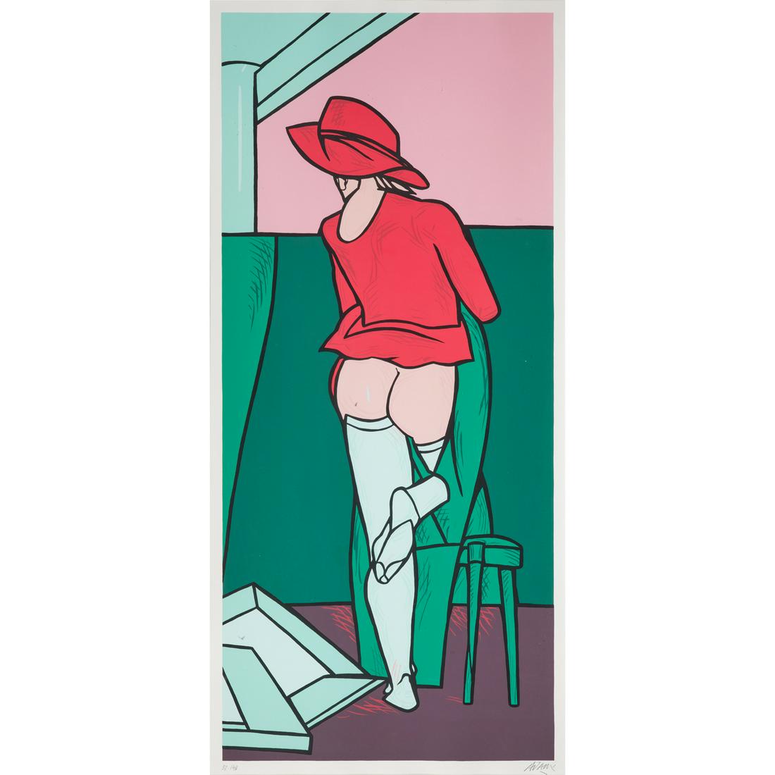 Valerio Adami (b. 1935) La Visita II - 1998: Valerio Adami (b. 1935) La Visita II - 1998 Screenprint on wove paper Signed and numbered "32/140" in pencil Publisher GKM, Malmö 152 × 72 cm (S) - framed