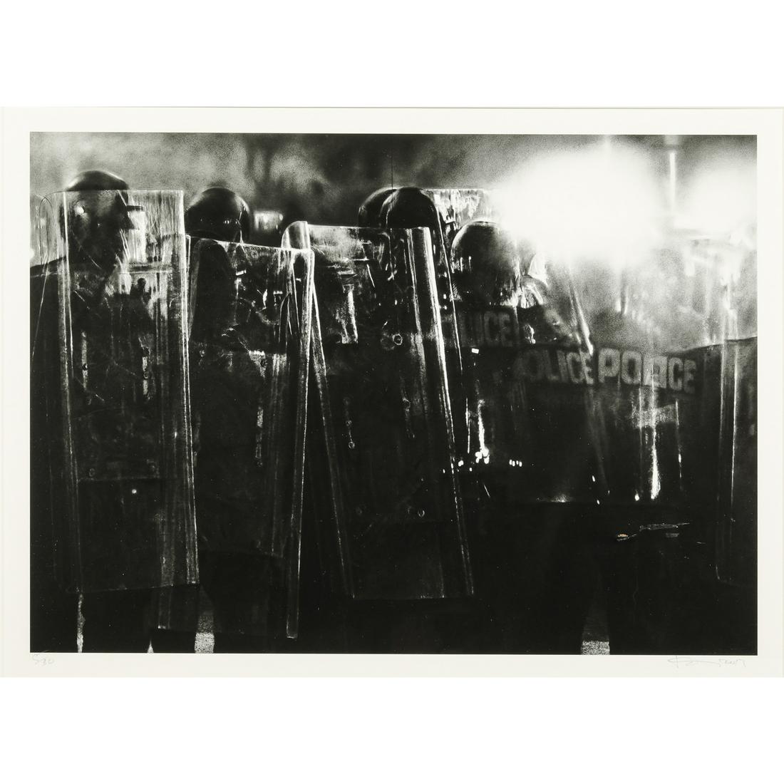 Robert Longo (born in 1953) Untitled (Riot cops) - 2017: Robert Longo (born in 1953)Untitled (Riot cops) - 2017Ditone print on wove paperSigned, dated "2017" and numbered "5/30" in pencil55 × 61 cm (S) - framed