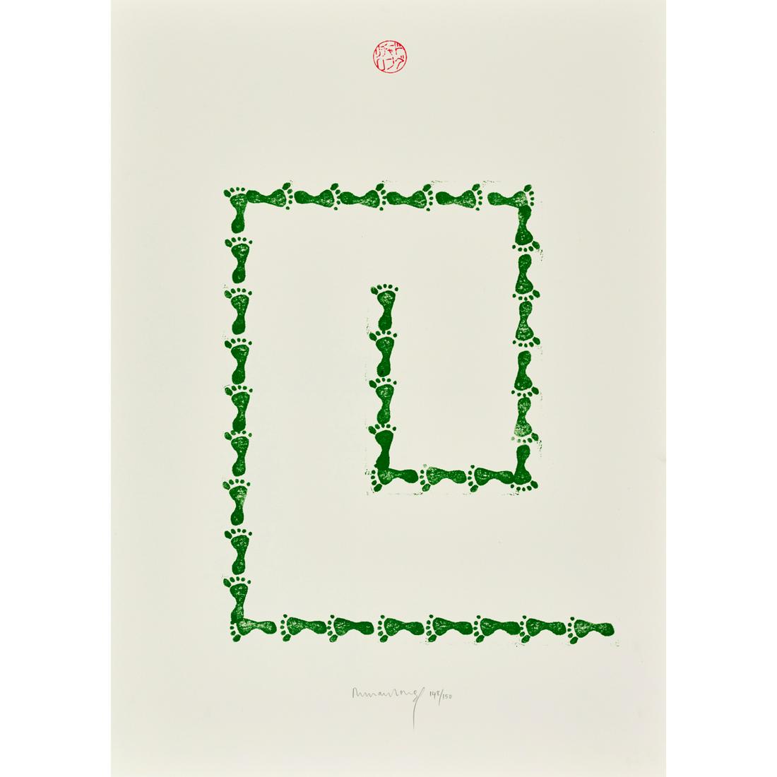 Richard Long (b. 1945) Untitled (Artists Against Torture) - 1993: Richard Long (b. 1945) Untitled (Artists Against Torture) - 1993 Lithograph on wove paper Saunders Waterfort Signed and numbered "148/150" in pencil Publisher Artists Against Torture, Geneva 76 ×