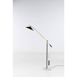 Angelo Brotto (1914-2002) Floor lamp: Angelo Brotto (1914-2002)Floor lampMarble, lacquered metal, metal, brass and PerspexEdited by EsperiaModel created in the 1960sH 160 (variable) × L 130 × Ø 30 (base) cm