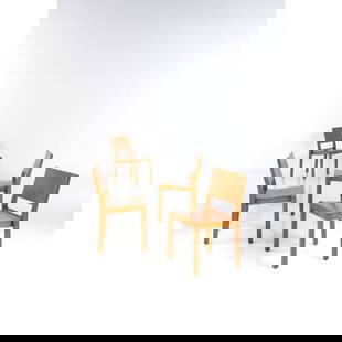 Æ’ Alvar Aalto (1898-1976) Set of four chairs model no. 11: Æ’ Alvar Aalto (1898-1976)Set of four chairs model no. 11BirchEdited by FinmarModel created in 1933H 81 x L 48 x W 44 cmBibliography:- Nordic Design Die Antwort aufs Bauhaus, T. Hoffman, arnoldsch