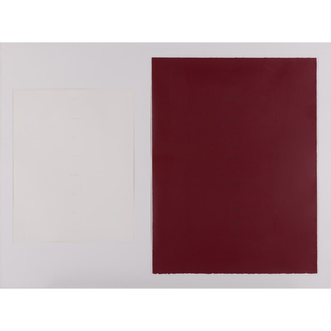 Robert Barry (born in 1936) Untitled, 1974 - 1990: Robert Barry (born in 1936)Untitled, 1974 - 1990Ink and acrylic on paper88 x 64 cm and 59 x 47 cmProvenance:- Galerie Yvon Lambert, Paris- Purchased from the latter by the current owner- Dotation Lefe