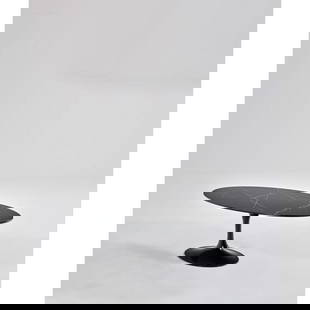 Eero Saarinen (1910-1961) Table 'Tulip': Eero Saarinen (1910-1961)Table 'Tulip'Metal and veined marbleModel created in 1956Edition Knoll H 41 x W 120 x D 60cm