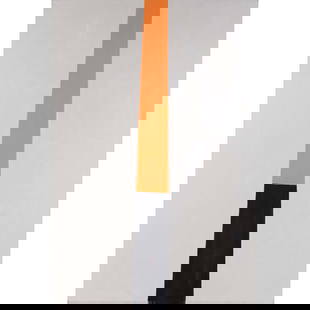 ƒ Koen van den Broek (born in 1973) Orange & Black Border XI, 2011: ƒ Koen van den Broek (born in 1973)Orange & Black Border XI, 2011Oil on canvasSigned, dated and titled on the back240 x 160 cmProvenance :- Friedman Benda Gallery, New York- Private collection, U