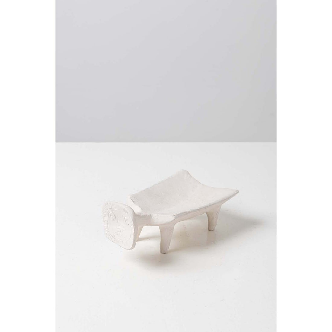 Jacques Blin (1920-1995) 'Lion' dish: Jacques Blin (1920-1995)'Lion' dishTerracottaIncised 'J. Blin' signature beneath the baseModel created circa 1955H 7 × L 21 × W 11,5 cmProvenance : Catherine Blin CollectionBibliography: Jac