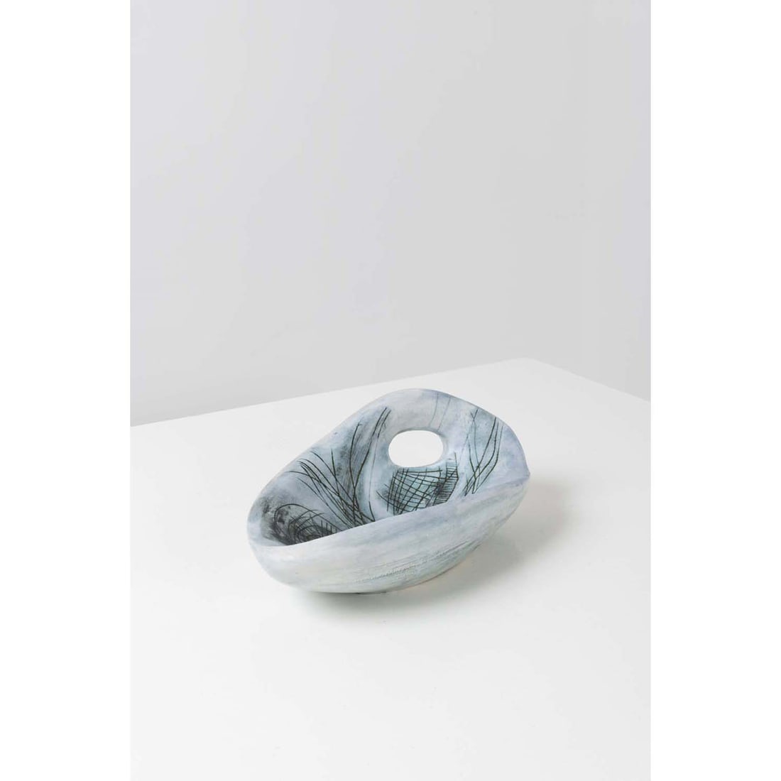 Jacques Blin (1920-1995) & Jean Rustin (1928-2013) Oblong dish: Jacques Blin (1920-1995) & Jean Rustin (1928-2013)Oblong dish Glazed ceramicIncised signature, 'J. Blin' beneath the baseModel created circa 1955H 13 × L 35 × W 19 cmBibliography: Jacques Bl