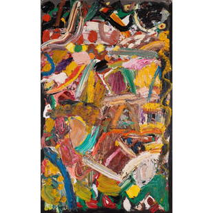 ƒ Gillian Ayres (1930-2018) Yestyn, 1987: ƒ Gillian Ayres (1930-2018)Yestyn, 1987Oil on canvasSigned and dated on the bottom leftCountersigned and dated on the back240 x 147 cmProvenance : - Alan Cristea gallery, London- Purchased from t