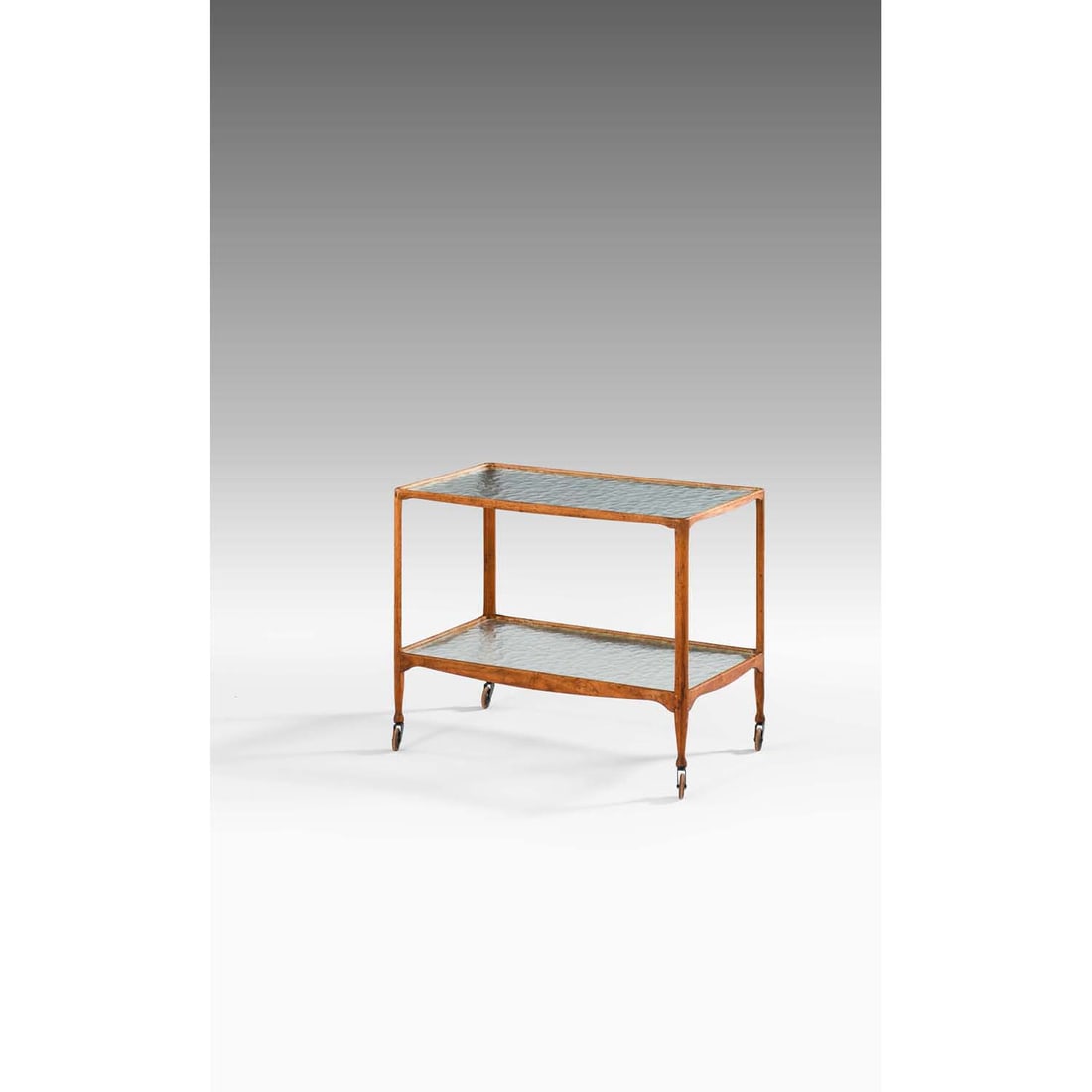 Peder Moos (1906-1991) Trolley Walnut, hammered glass and brass Incised signature and date 'Moos,: Peder Moos (1906-1991)TrolleyWalnut, hammered glass and brassIncised signature and date 'Moos, 1948'Model created in 1942H 57 × L 71,5 × W 42 cm