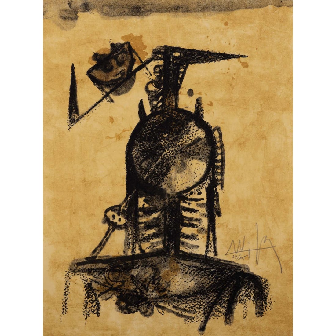 Wilfredo Lam (1902-1982) Les amies, 1978 Lithograph on BFK Rives wove paper Signed and numbered (1 of 1)