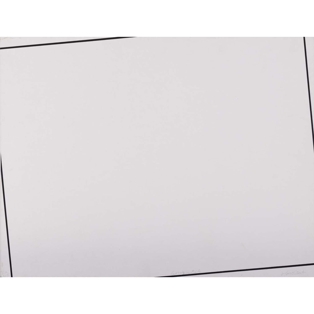 Francois Morellet (1926-2016) Horizontale - c: Francois Morellet (1926-2016)Horizontale - c. 1970Serigaphy on cardboard, full pageSigned, titled and inscribed "10/30" in pencil50 × 65 cm (S)Provenance : Galerie Durand-Dessert, Paris