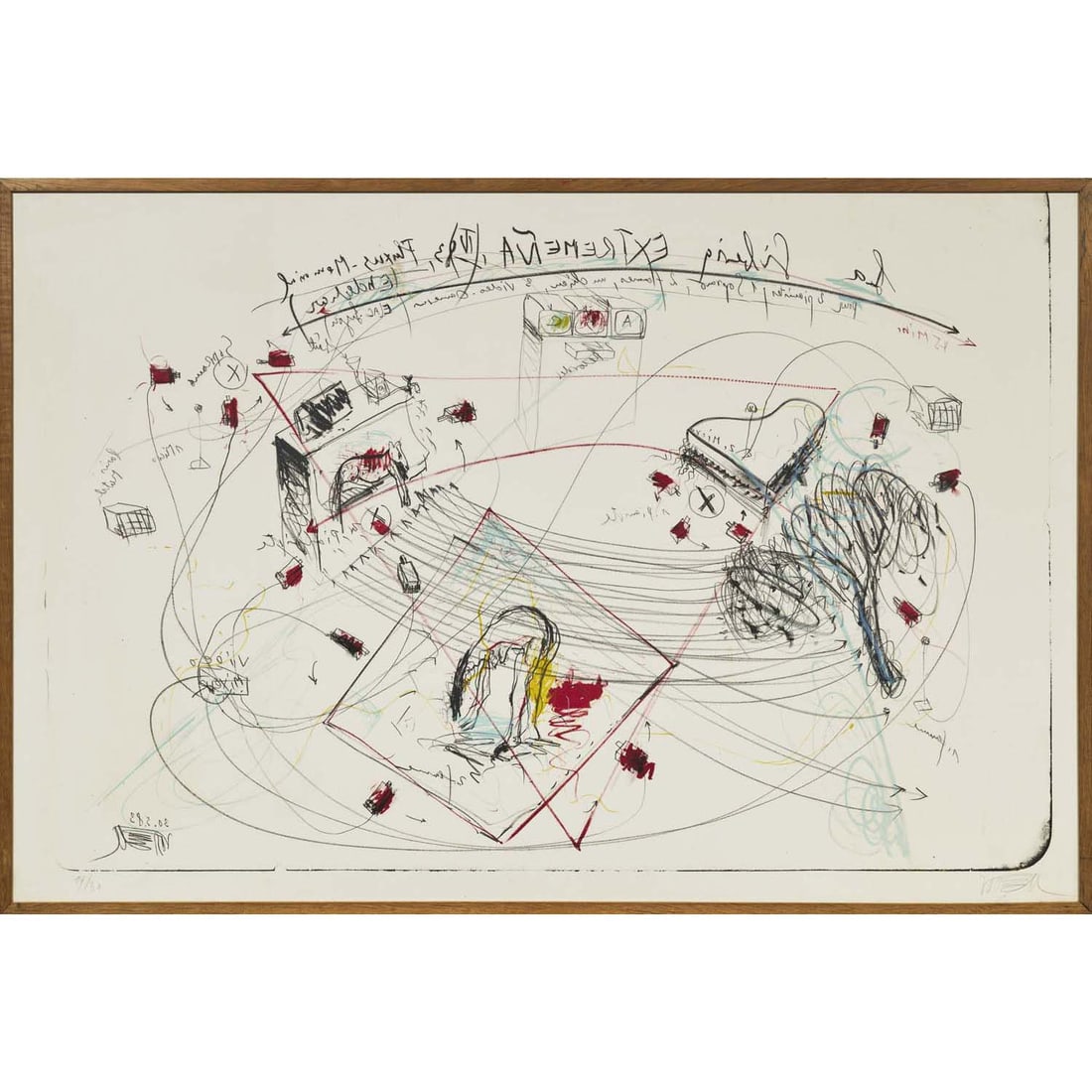 Wolf Vostell (1932-1998) Sibérie Extremania n°4, 1983 Lithograph on wove paper Signed and: Wolf Vostell (1932-1998)Sibérie Extremania n°4, 1983Lithograph on wove paperSigned and numbered "14/30" in pencil80 x 120 cm (S) - framed