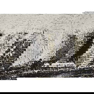 Philippe Cognée (b: Philippe Cognée (b. 1957)Tel Aviv IC, 2013Linocut on Arches wove paperSigned, dated "2017" and numbered "7/30" in pencil75 x 105 cm (S)