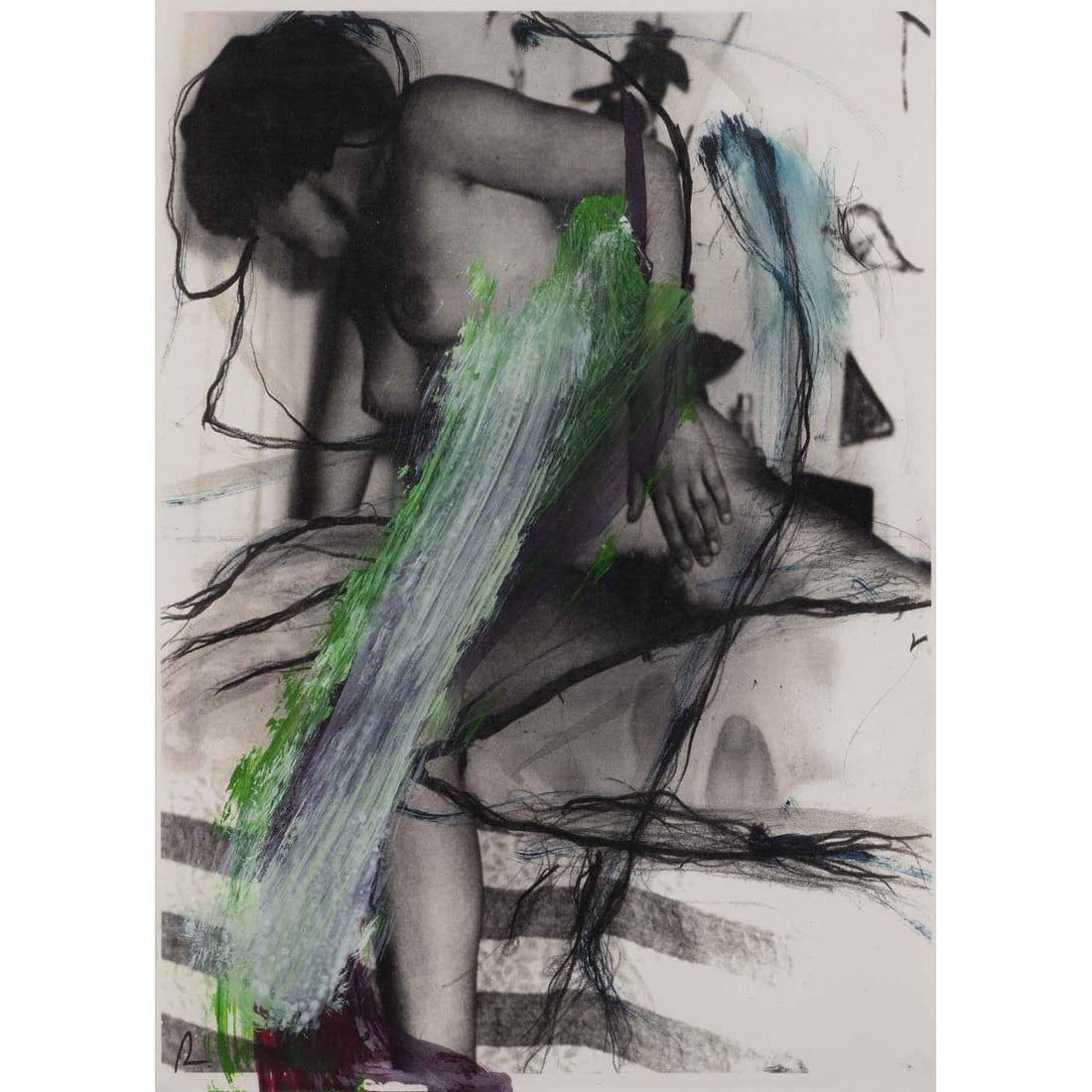 Arnulf Rainer (born in 1929) Nackte, 2004 Acrylic on laser print Monogrammed on the bottom left 41,5: Arnulf Rainer (born in 1929)Nackte, 2004Acrylic on laser printMonogrammed on the bottom left41,5 x 29,5 cmProvenance :- Livingstone Gallery, The Hague & Galerie Willy Schoots, Eindhoven- Amsterdam auc