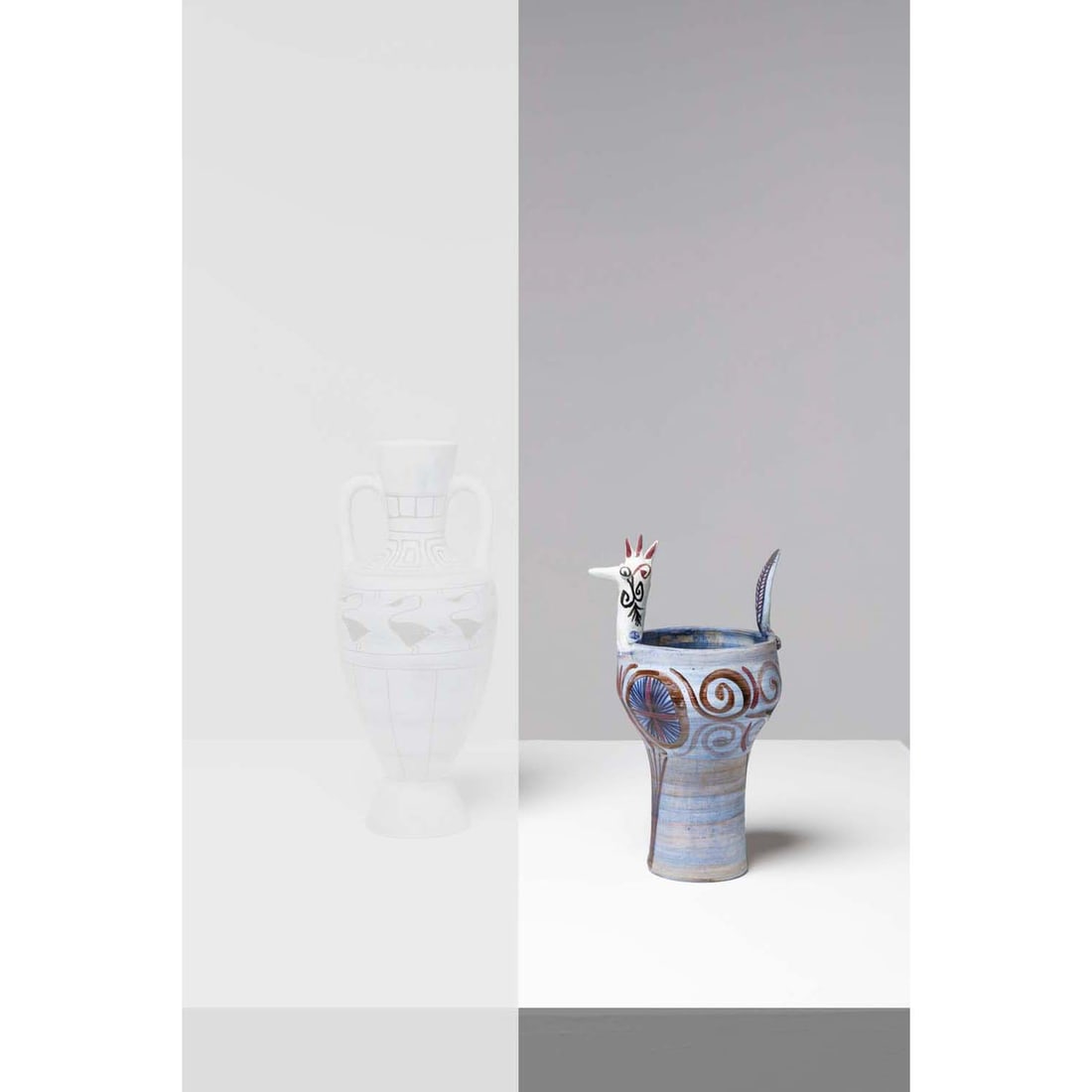 Accolay Vase: AccolayVaseEnamelled ceramicSigned 'Accolay' with red ink under the baseModel created circa 1955H 32 x Ø 16 cm