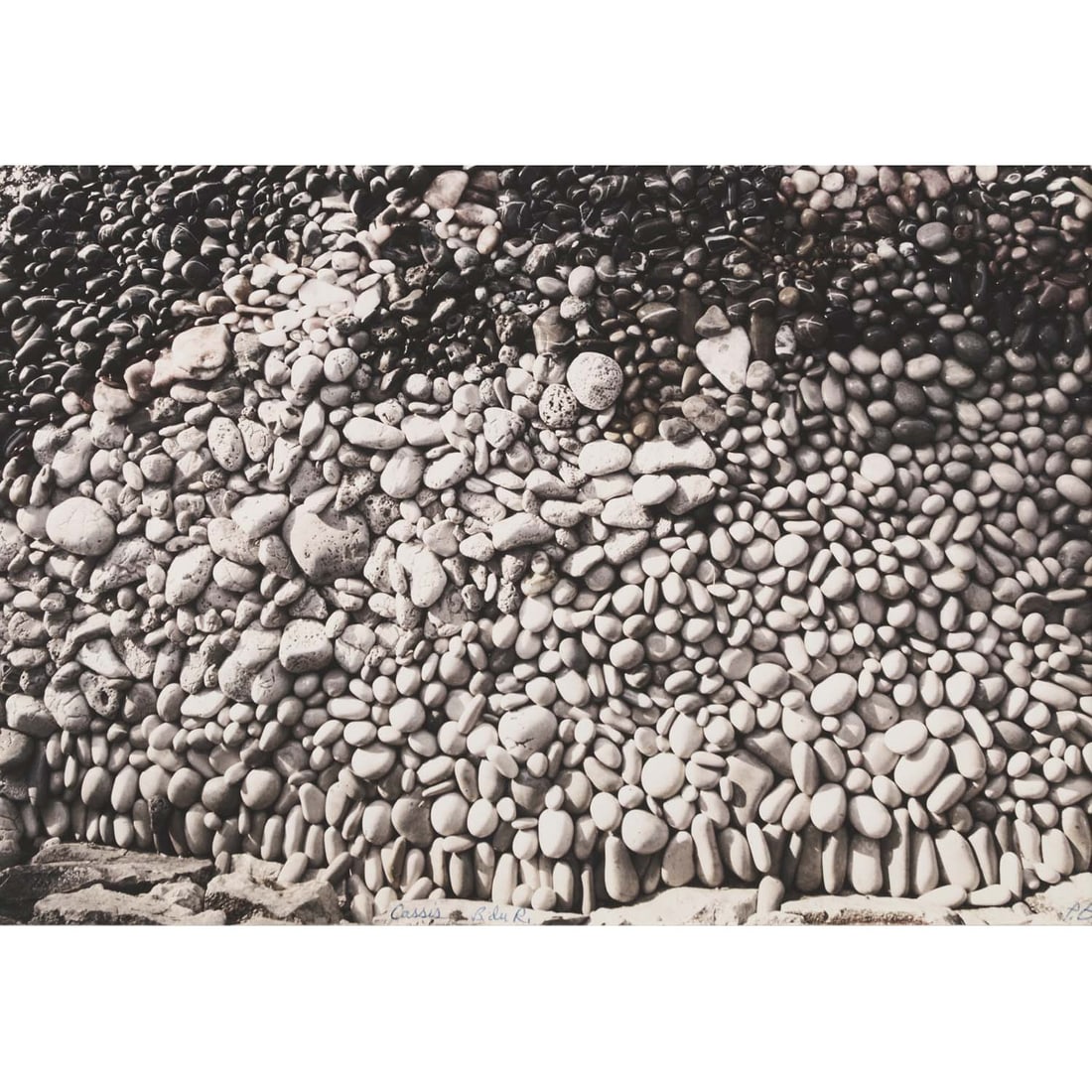 Peter Beard (1938-2020) Cassis stones collected on Beatown Beach (hommage a WOLS), 2007: Peter Beard (1938-2020)Cassis stones collected on Beatown Beach (hommage a WOLS), 2007Polychrome printSigned on the bottom rightTitled on the bottom centerTitled and dated on the backUnique print20 x