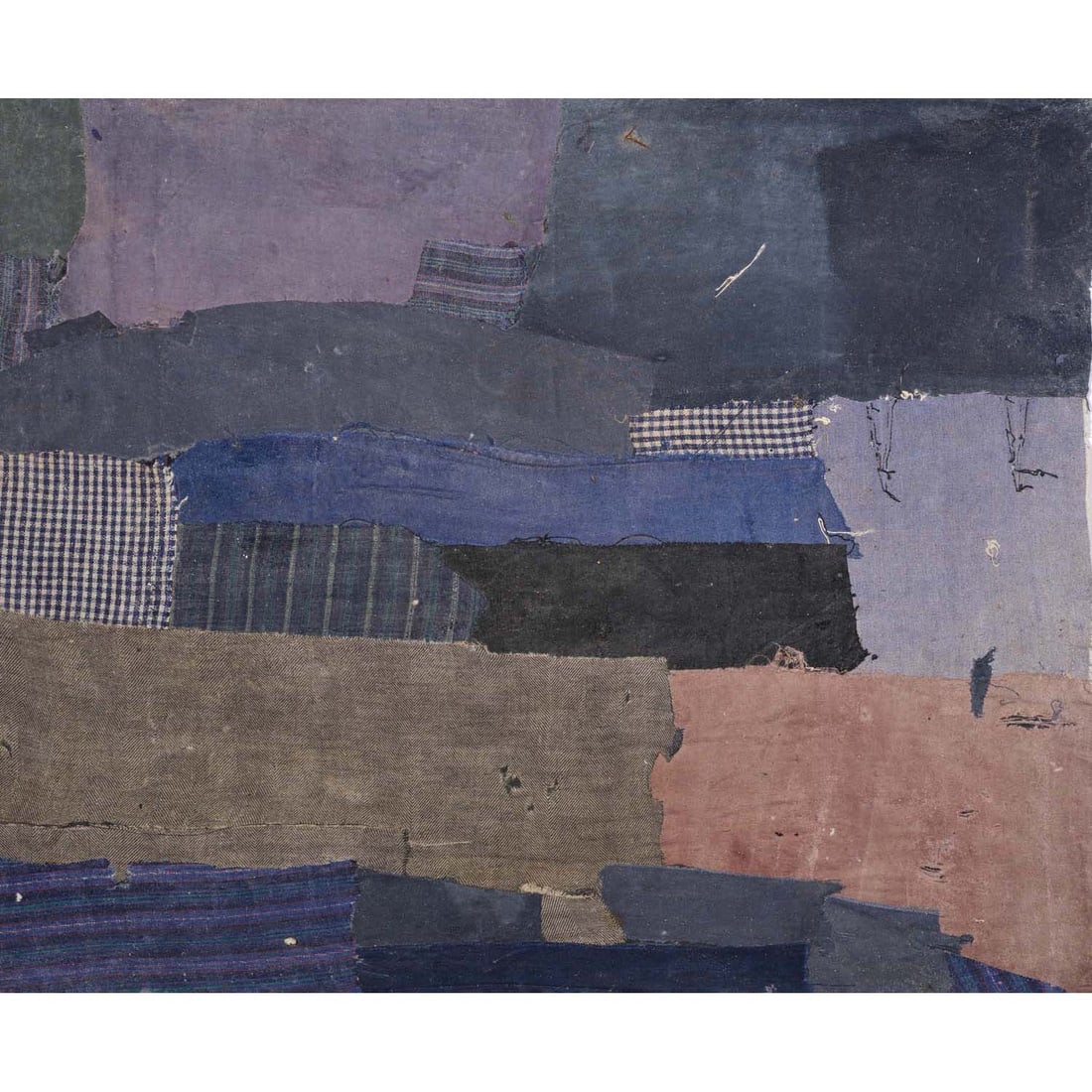 GE BA Collage of fabric fragments China Circa 1950-1970 Unique piece 45 x 55 cm (1 of 2)