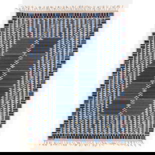 Barbro Nilsson (1899-1983) 'Salerno blå' carpet: Barbro Nilsson (1899-1983)'Salerno blå' carpetWoolEdited by Märta Måås-Fjetterström ABWoven monogram, 'AB MMF' on the bottom left and 'AB' on the bottom rightModel created in