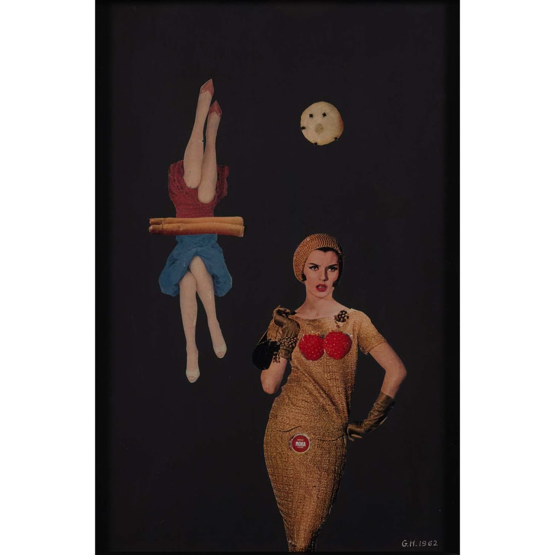 Georges Hugnet (1906-1974) Untitled, 1962 Collage on painted wood panel Initialed and dated on the: Georges Hugnet (1906-1974)Untitled, 1962Collage on painted wood panel Initialed and dated on the bottom right45 x 30 cmProvenance: Private collection, Paris