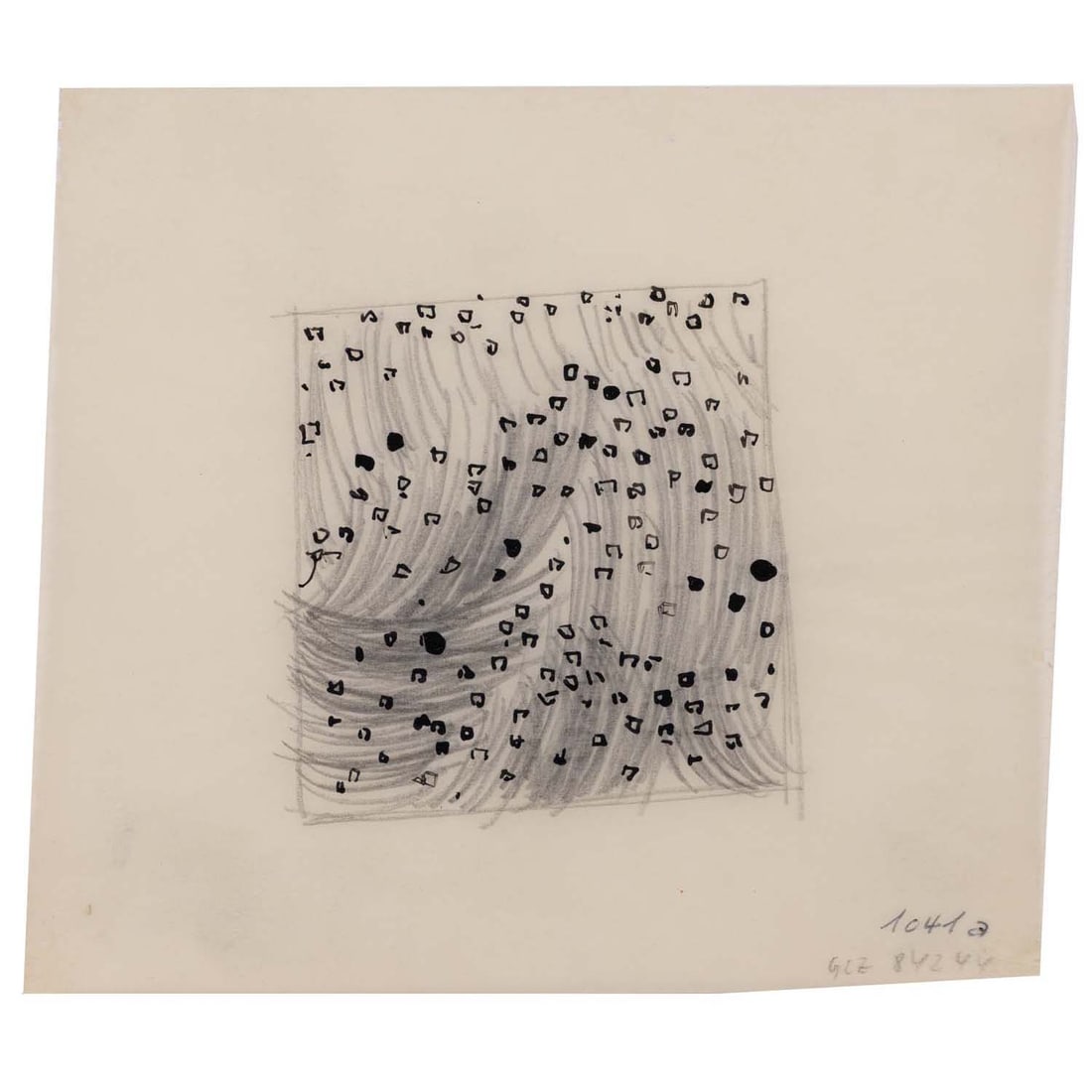 Zoltan Kemény (1907-1965) Perturbation, 1961 India ink and graphite on tracing paper Annotated: Zoltan Kemény (1907-1965)Perturbation, 1961India ink and graphite on tracing paper Annotated on the bottom right17 x 19 cmProvenance:- Galerie Lelong, Paris- Private collection, ParisBibliography