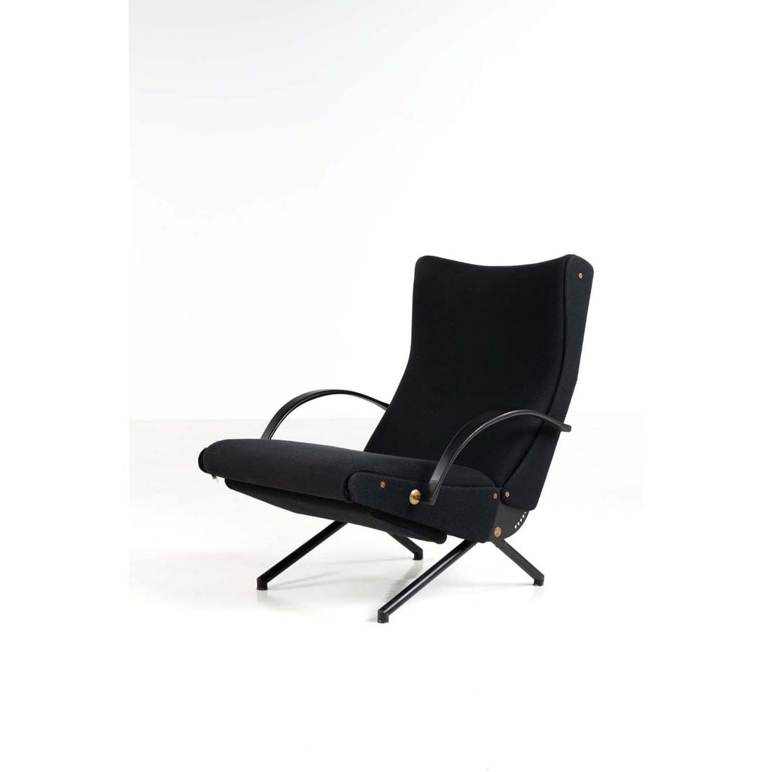Osvaldo Borsani (1911-1985) P40' reclining armchair Metal, leather and fabric Created in 1957 H 87 x (1 of 2)