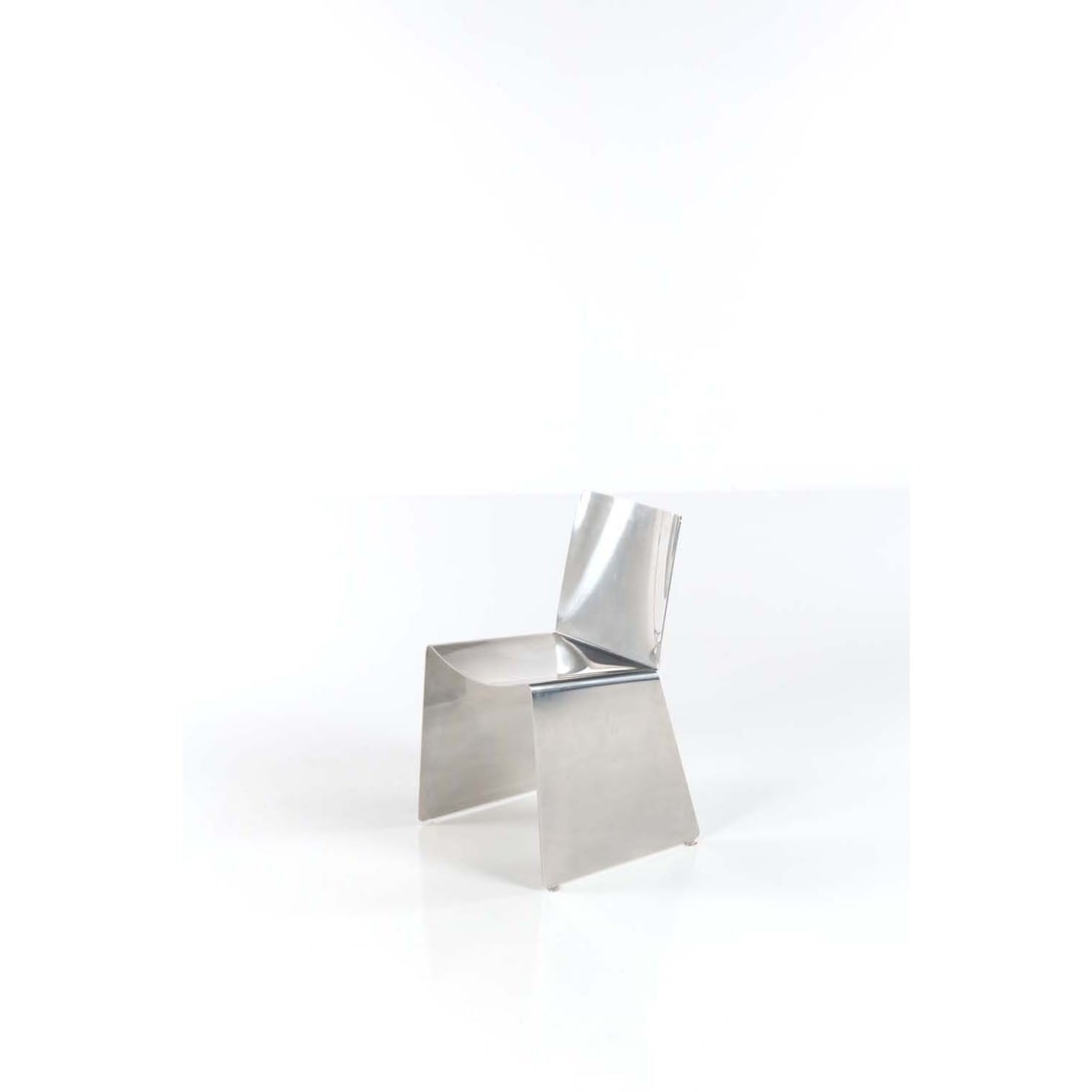 Xavier Lust (born 1969) T chair Polish Aluminium Model created in 1999 H 77 x W 48 x D 47 (1 of 1)