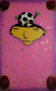 Os Gêmeos (Otavio et Gustavo Pandolfo dits, nés en 1974): Os Gêmeos(Otavio et Gustavo Pandolfo dits, nés en 1974)Sans titre, 2005Bombe aérosol et acrylique sur panneau de bois200 × 120 cm