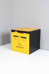 Os Gêmeos (Otavio et Gustavo Pandolfo AKA, born 1974): Os Gêmeos(Otavio et Gustavo Pandolfo AKA, born 1974)Cabeza, 2005Spray paint and acrylic on wood70 x 70 x 70 cm