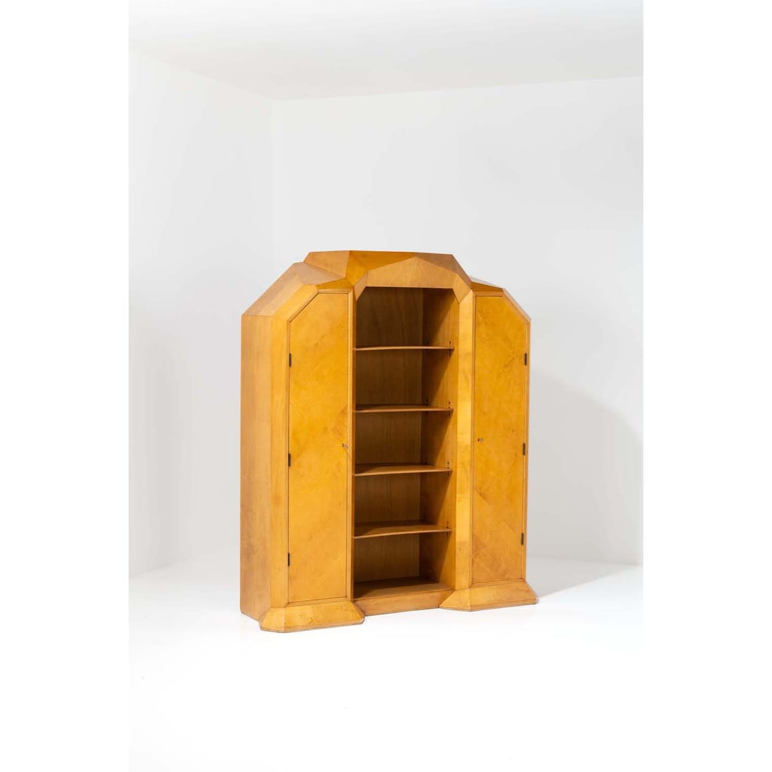 Siegfried Pütz (1907-1979), attributed to Cabinet: Siegfried Pütz (1907-1979), attributed toCabinetBirch veneerModel created circa 1940H 185 × L 141 × W 54 cmBibliography: Dornach Design: Möbelkunst 1911 bis 2011, R. J. Fäth,